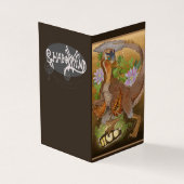 Dinosaur Raptor Oerwoud Art Birthday Kaart (Buitenkant)