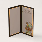 Dinosaur Raptor Oerwoud Art Birthday Kaart (Binnen)