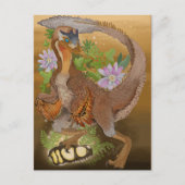 Dinosaur Raptor Oerwoud Art Briefkaart (Voorkant)