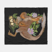 Dinosaur Raptor Oerwoud Art Fleece Deken (Voorkant (Horizontaal))