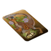 Dinosaur Raptor Oerwoud Art Magneet (Rechterzijde)