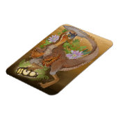 Dinosaur Raptor Oerwoud Art Magneet (Linkerzijde)