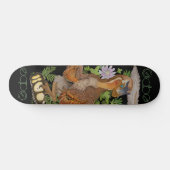 Dinosaur Raptor Oerwoud Art Persoonlijk Skateboard (Horizontaal)