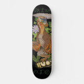 Dinosaur Raptor Oerwoud Art Persoonlijk Skateboard (Voorkant)