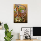 Dinosaur Raptor Oerwoud Art Poster (Thuiskantoor)