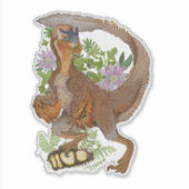 Dinosaur Raptor Oerwoud Art Sticker (Voorkant)