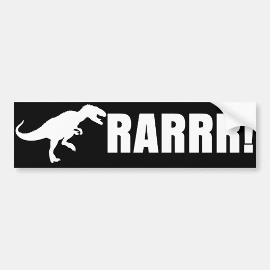 Dinosaur RARRR! Bumpersticker (Voorkant)