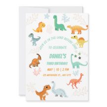 Dinosaur Rawr 3rd Birthday Party Boy Stomp Chomp