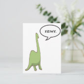 Dinosaur rawr. briefkaart (Staand voorkant)