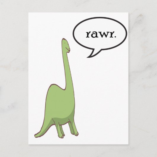 Dinosaur rawr. briefkaart (Voorkant)