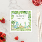Dinosaur Rawr Het is een Boy Baby shower Servet (Insitu)