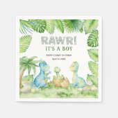 Dinosaur Rawr Het is een Boy Baby shower Servet (Voorkant)