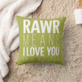 Dinosaur Rawr Pillow in Blue met Gray Chevron Kussen (Deken)