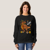 Dinosaur Rawr Thanksgiving Boys Turkey Saurus T re Trui (Voorkant volledig)