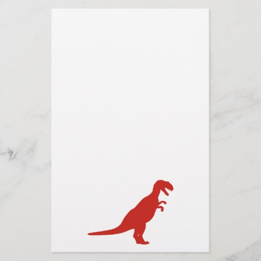 Dinosaur Red Briefpapier (Voorkant)