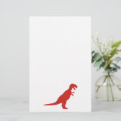 Dinosaur Red Briefpapier (Staand voorkant)