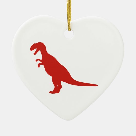 Dinosaur Red Keramisch Ornament (Voorkant)