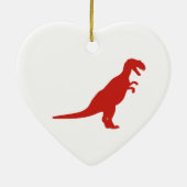Dinosaur Red Keramisch Ornament (Achterkant)