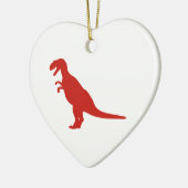 Dinosaur Red Keramisch Ornament (Links)