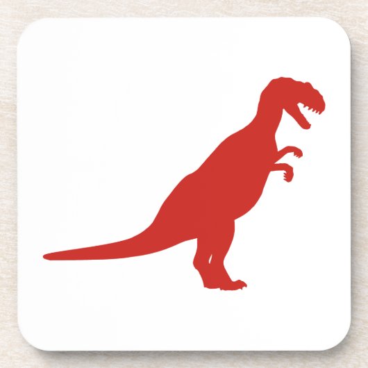 Dinosaur Red Onderzetter (Voorkant)