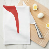 Dinosaur Red Theedoek (Quarter Fold)