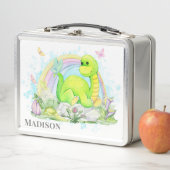 Dinosaur-regenboog en vlinders, voor kinderen (In situ)