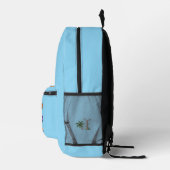 Dinosaur Reptiles Blue School Backpack 21 Bedrukte Rugzak (Rechts)
