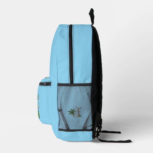 Dinosaur Reptiles Blue School Backpack 23 Bedrukte Rugzak (Rechts)