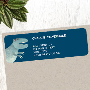 Dinosaur Return Address Etiket