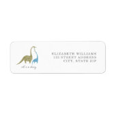 Dinosaur Return Address Label (Voorkant)