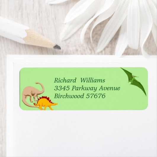 Dinosaur Return Address Label (Insitu)