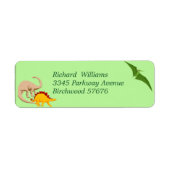 Dinosaur Return Address Label (Voorkant)