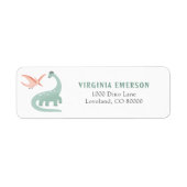 Dinosaur Return Address Label (Voorkant)