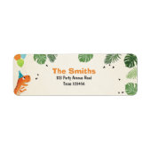 Dinosaur Return Address Labels Dino Party Boy (Voorkant)
