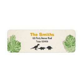 Dinosaur Return Address Labels Dinosaur Party