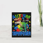 Dinosaur Rex Autism is mijn Superpower autisme Awa Kaart (Voorkant)