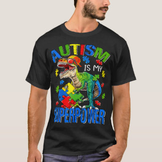 Dinosaur Rex Autism is mijn Superpower autisme T-shirt