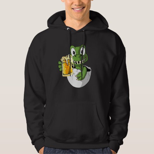 Dinosaur Rex Beer Hoodie (Voorkant)
