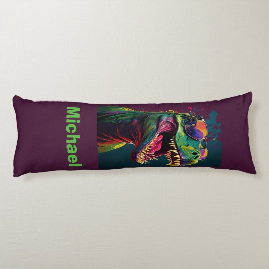 Dinosaur Rex Cool Kinder Body Pillow Lichaamskussen (Achterkant)