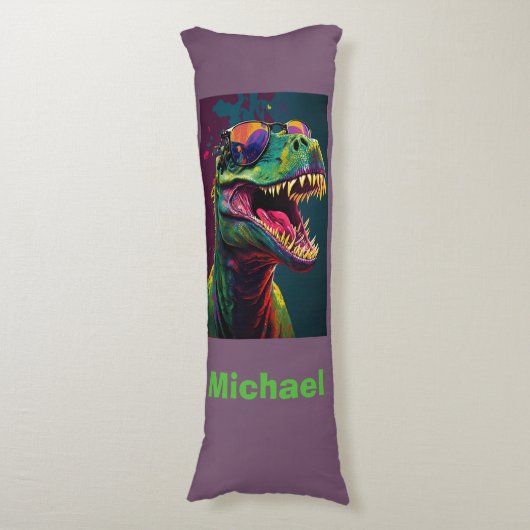 Dinosaur Rex Cool Kinder Body Pillow Lichaamskussen (Voorkant Verticaal)
