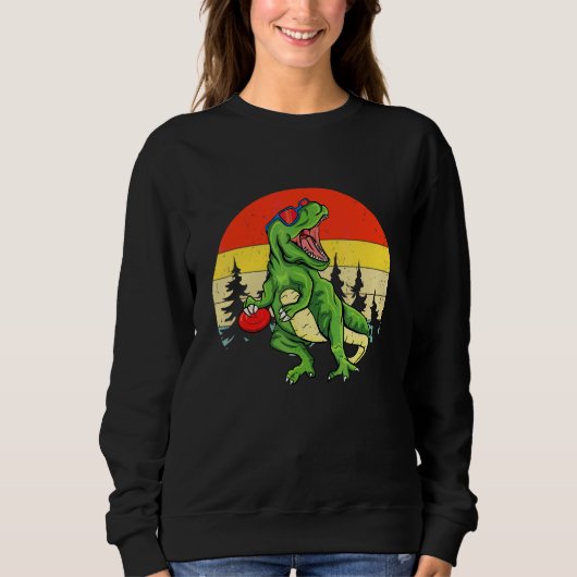 Dinosaur Rex Discgolf Kar Frisbee Kinderen Trui (Voorkant)