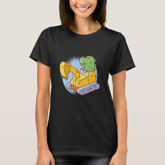 Dinosaur Rex Excavator Dino Heavy Equipment Opera T-shirt