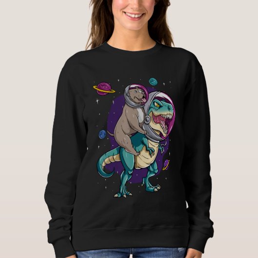 Dinosaur Rex Space Planets Sparkles Trui (Voorkant)