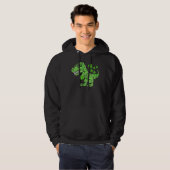 Dinosaur Rex St Patricks Day Shamrock Volwassenen  Hoodie (Voorkant volledig)