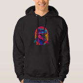 Dinosaur Rex Synthwave Vaporwave Retro 80s Chillwa Hoodie (Voorkant)