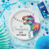 Dinosaur Rex Verjaardagspapier Bord (Feest)