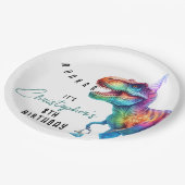 Dinosaur Rex Verjaardagspapier Bord (Gekanteld)