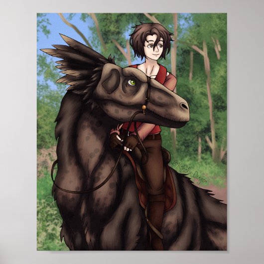 Dinosaur Rider Poster (Voorkant)