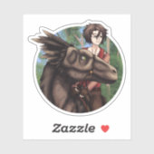 Dinosaur Rider Sticker (Vel)