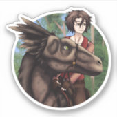 Dinosaur Rider Sticker (Voorkant)